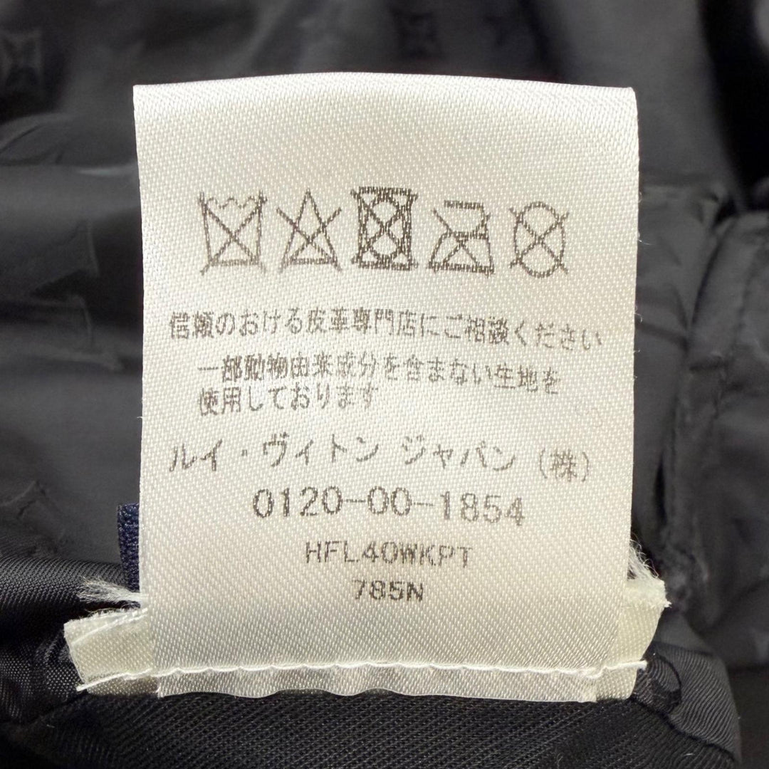 美品□LOUIS VUITTON ルイヴィトン HFL40WKPT 羊革 レザー切替 リバーシブル モノグラム ブルゾン ブラック 44 イタリア製 正規品 メンズ