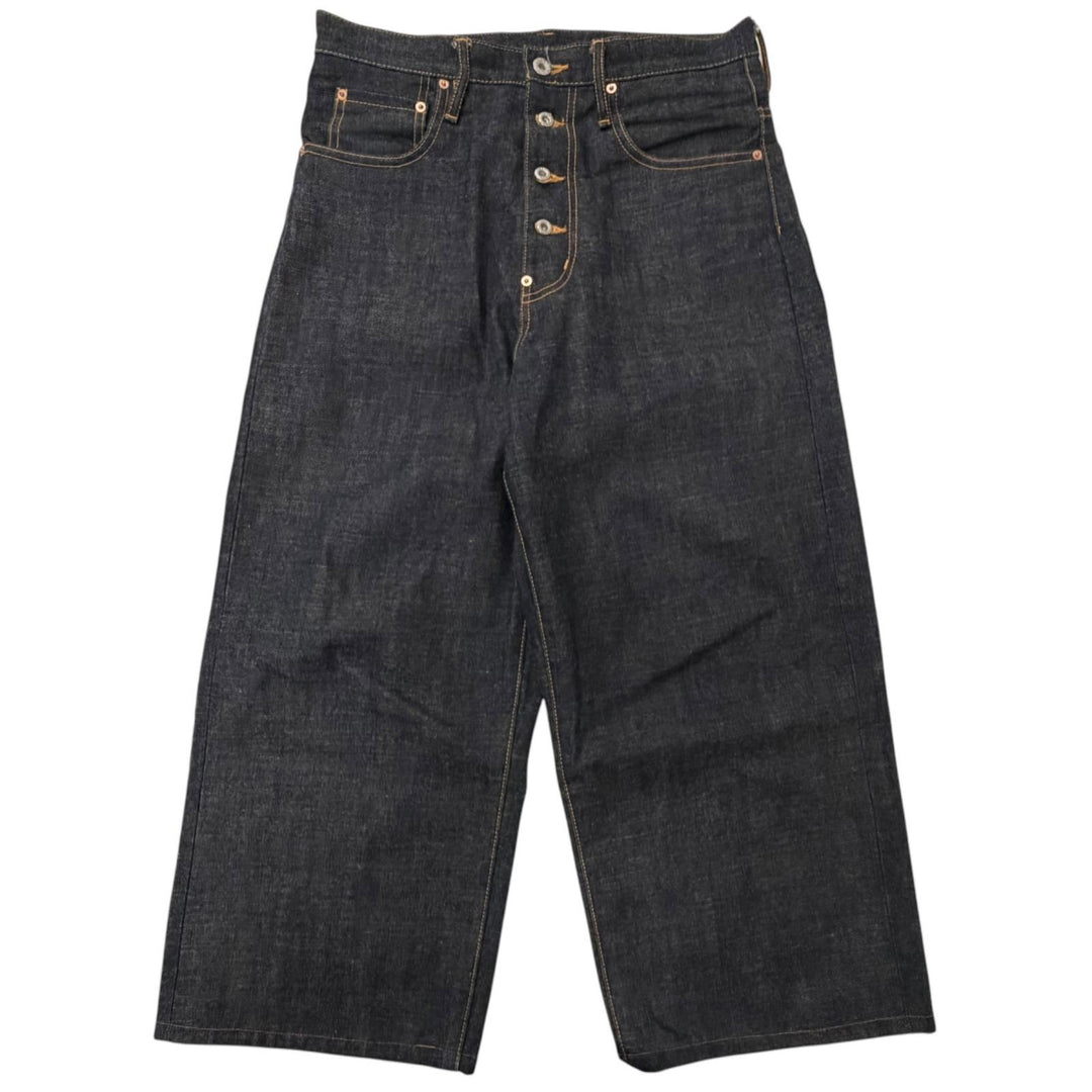 美品□SUGARHILL シュガーヒル CLASS002 CLASSIC DENIM PANTS ホースレザーパッチ ワイドデニムパンツ インディゴブルー 32 正規品