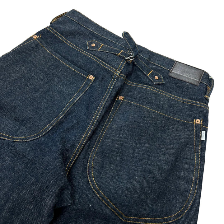 美品□SUGARHILL シュガーヒル CLASS002 CLASSIC DENIM PANTS ホースレザーパッチ ワイドデニムパンツ インディゴブルー 32 正規品