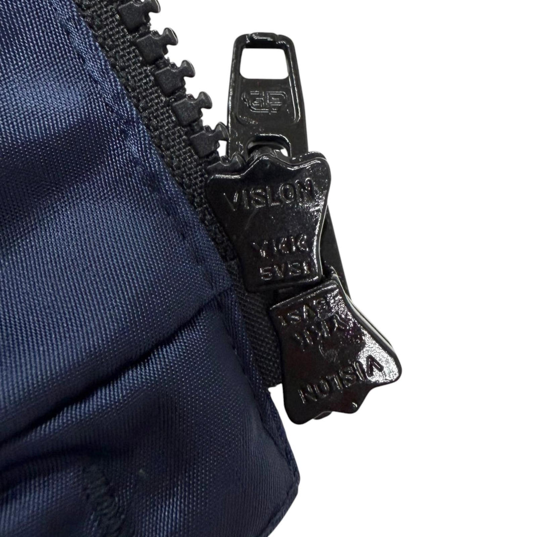 極美品□BALENCIAGA バレンシアガ 594907 Grape nylon oversize jacket 中綿入り ナイロンコート ネイビー 42 イタリア製 正規品 メンズ