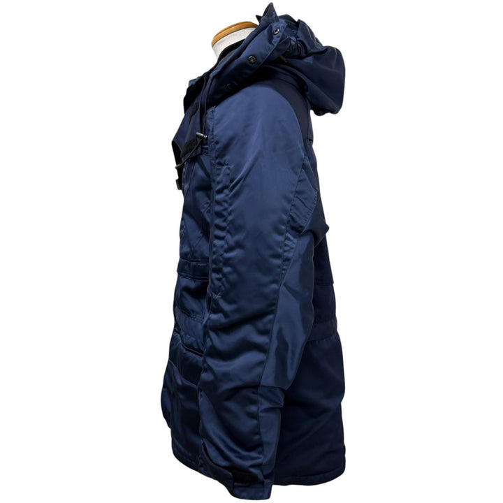 極美品□BALENCIAGA バレンシアガ 594907 Grape nylon oversize jacket 中綿入り ナイロンコート ネイビー 42 イタリア製 正規品 メンズ