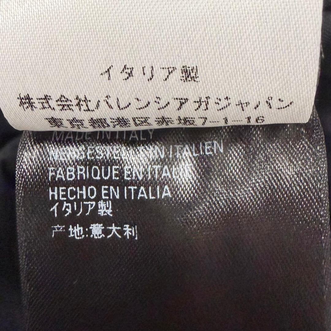 極美品□BALENCIAGA バレンシアガ 594907 Grape nylon oversize jacket 中綿入り ナイロンコート ネイビー 42 イタリア製 正規品 メンズ