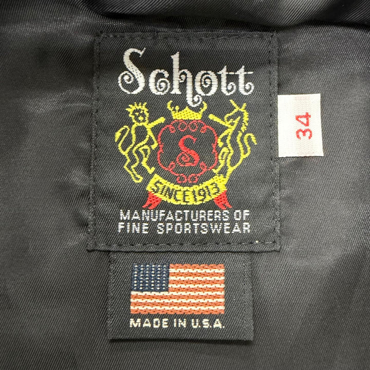 極美品□schott ショット 7823950091 541XX CAFE RACER NEW NAKED 牛革 シングル ライダースジャケット ブラック 34 USA製 正規品 メンズ