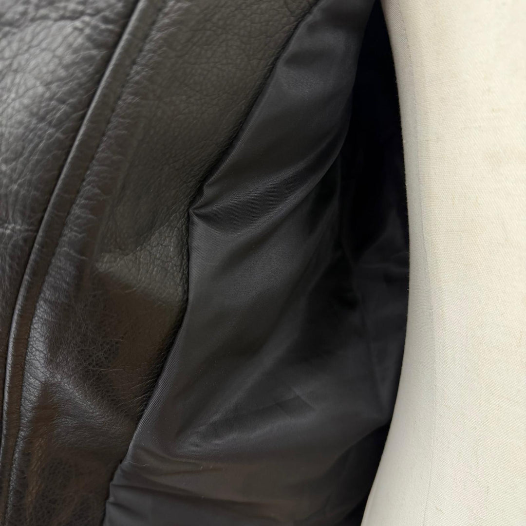 極美品□schott ショット 7823950091 541XX CAFE RACER NEW NAKED 牛革 シングル ライダースジャケット ブラック 34 USA製 正規品 メンズ