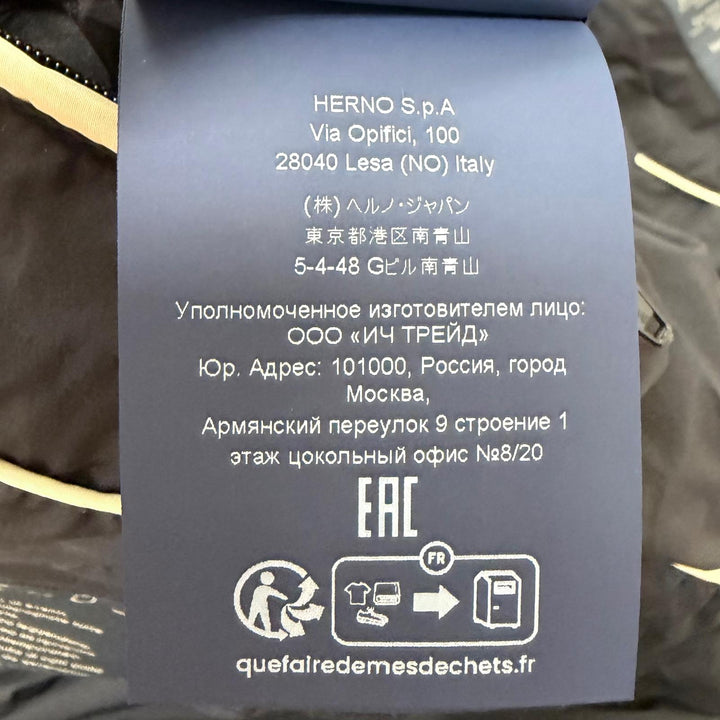 美品□Herno ヘルノ 2024年製 PI004ULE レジェンド LESKIMO ダウンジャケット ダウンコート ネイビー 44 正規品 メンズ ハンガー付き