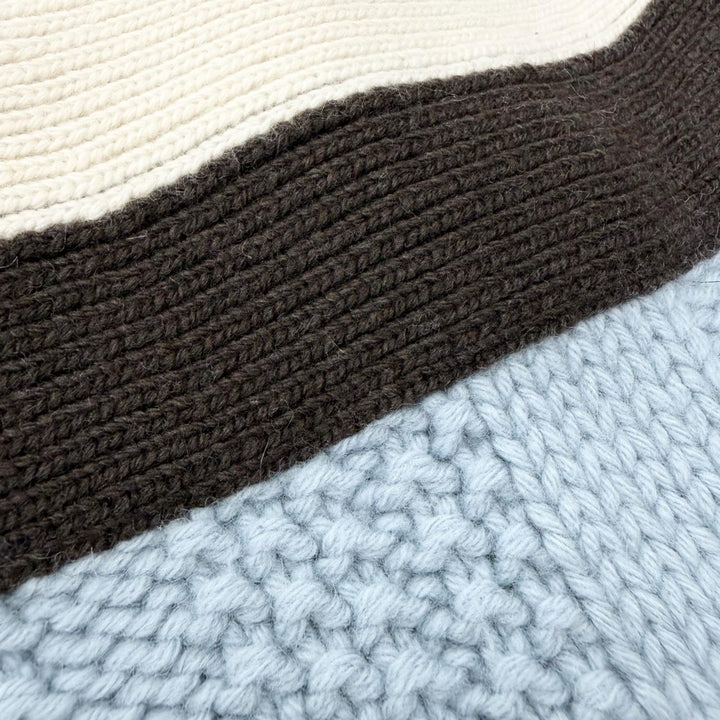 美品▼HERMES エルメス 22AW ウール カシミヤ ヨーク トルサド タートルネック ニットセーター ライトブルー S イタリア製 正規品 メンズ