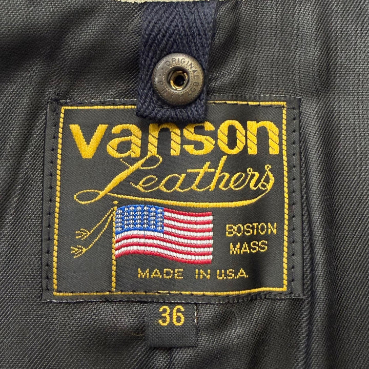美品□VANSON バンソン ONE STAR LEATHER JACKET レザー ワンスター バイカージャケット ライダースジャケット マルチカラー 36 USA製
