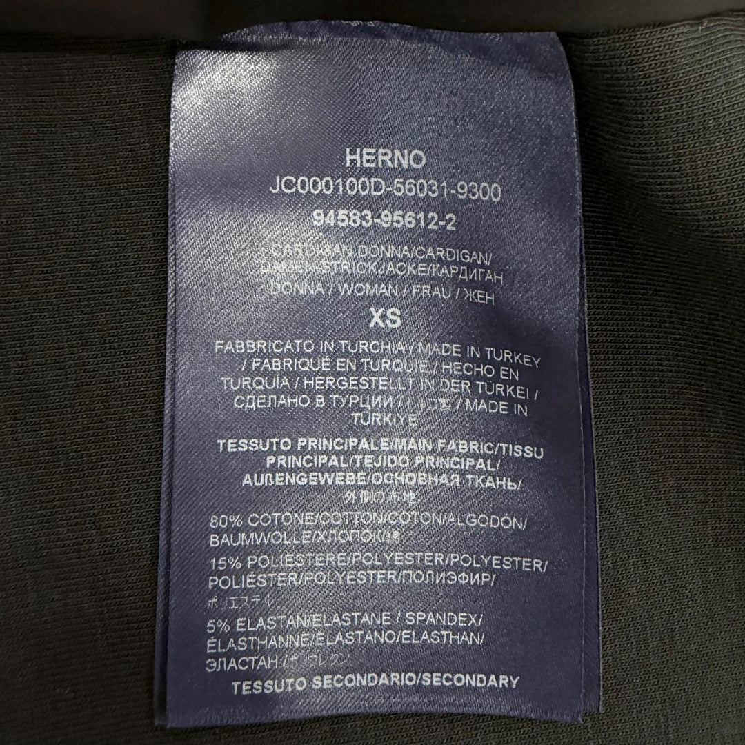 極美品△Herno ヘルノ 2025年製 JC000100D コットン ジップアップ フーディー パーカー ブルゾン ジャケット ブラック XS 正規品