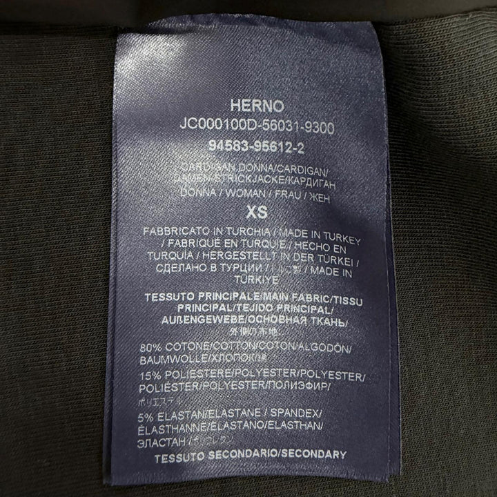 極美品△Herno ヘルノ 2025年製 JC000100D コットン ジップアップ フーディー パーカー ブルゾン ジャケット ブラック XS 正規品
