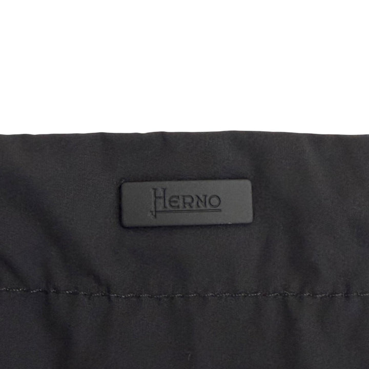 極美品△Herno ヘルノ 2025年製 JC000100D コットン ジップアップ フーディー パーカー ブルゾン ジャケット ブラック XS 正規品