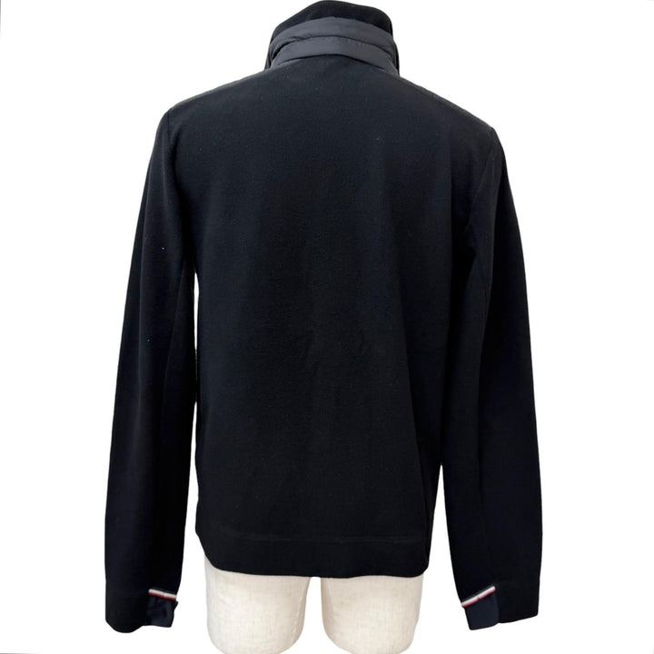 美品□MONCLER GRENOBLE モンクレール グルノーブル 2024年製 MAGLIA CARDIGAN フリースジャケット ブラック S イタリア製 正規品 メンズ
