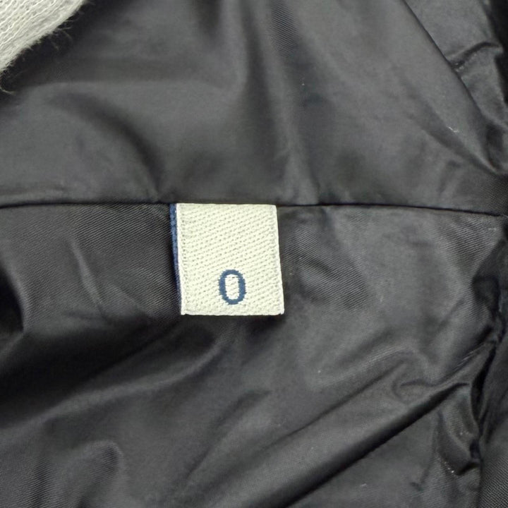 美品☆MONCLER モンクレール C20934930005 HERMINE エルミンヌ ロゴワッペン・フード付 ZIP ダウンコート ブラック 0 正規品 レディース