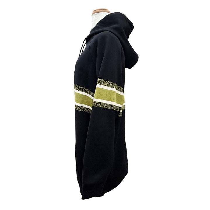 極美品△Christian Dior クリスチャンディオール 113S04A4013 コットン100% フラワー ロゴエンブロイダリー パーカー ブラック XS 正規品