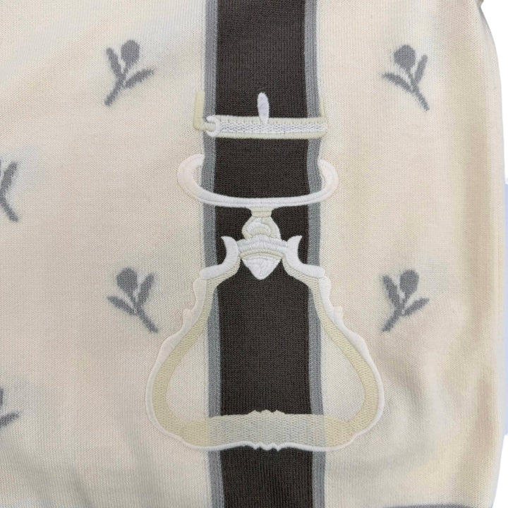 未使用品☆HERMES エルメス 24SS 4E2624D5 Etriers ウール カシミヤ 半袖ニット ベージュ ブラウン 38 イタリア製 正規品 レディース