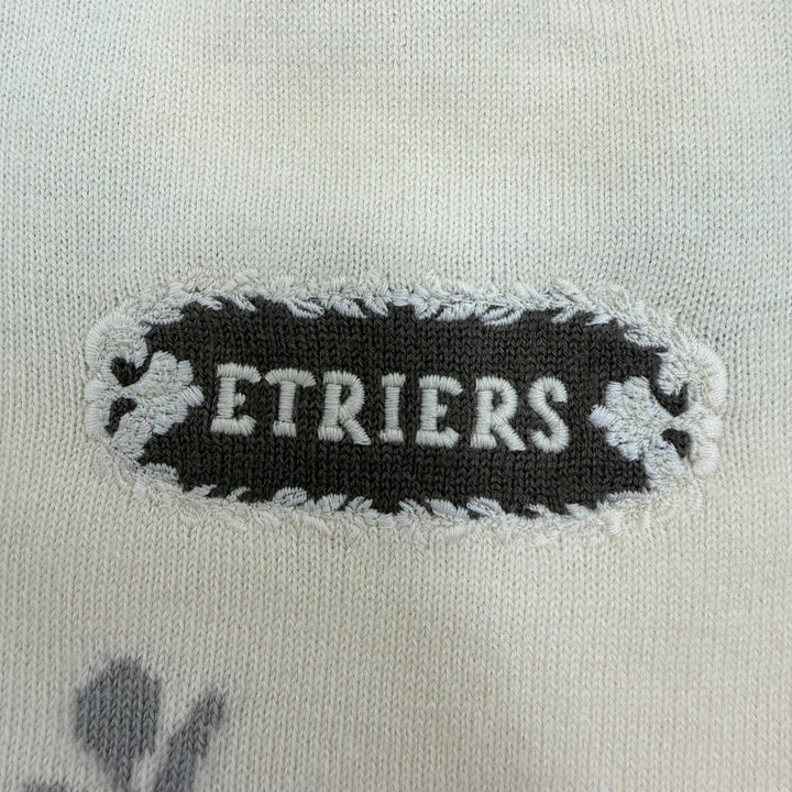未使用品☆HERMES エルメス 24SS 4E2624D5 Etriers ウール カシミヤ 半袖ニット ベージュ ブラウン 38 イタリア製 正規品 レディース
