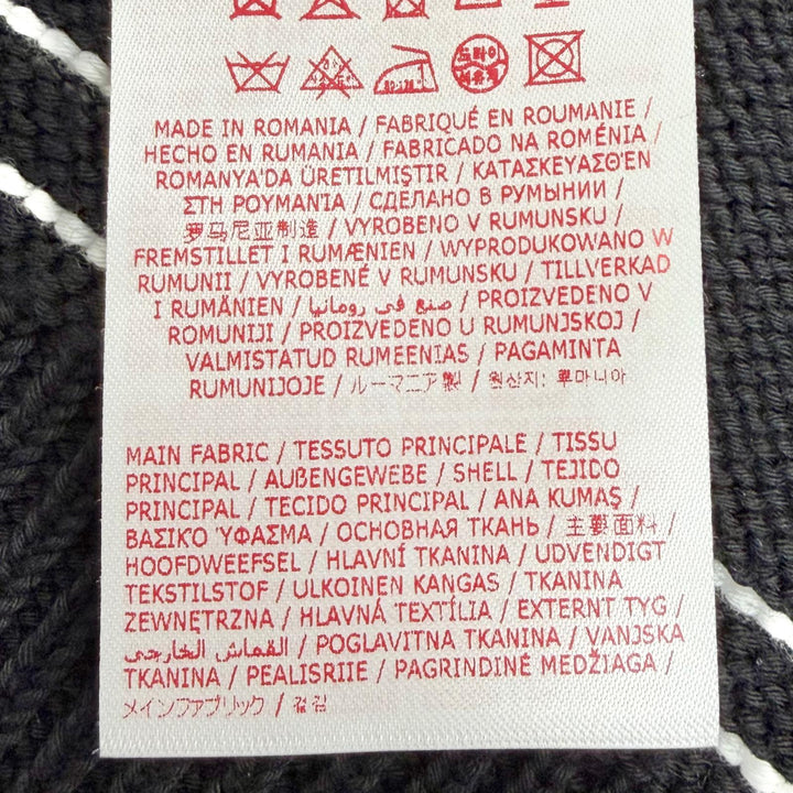 極美品△MARNI マルニ 24SS CDMD0309Q0 コットン インターシャロゴ キモノスリーブ ニット カーディガン ブラック ホワイト 40 正規品