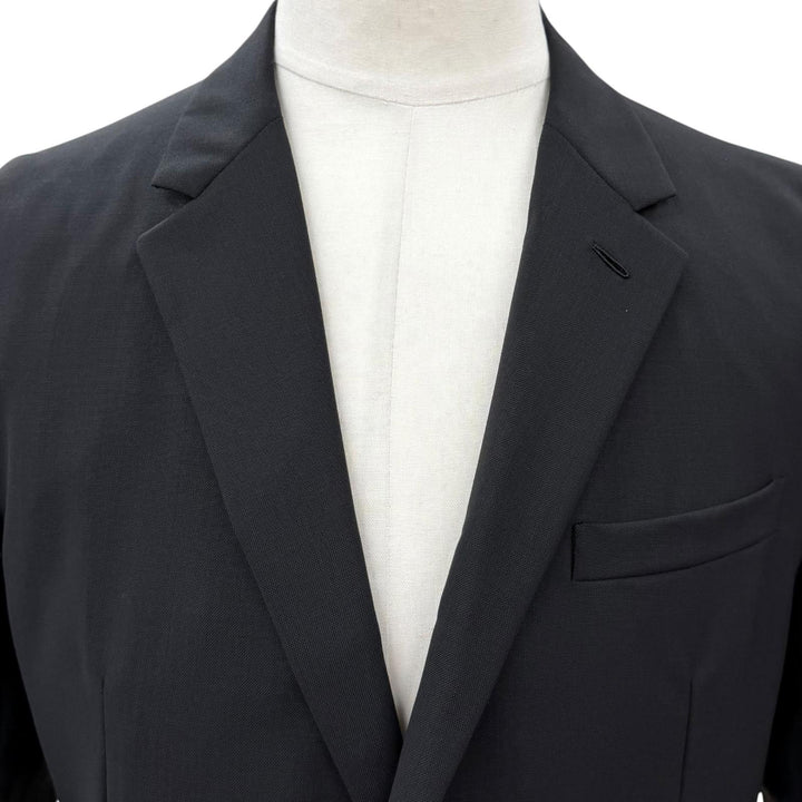 極美品▼DIOR ディオール オム 933C702A4884 ウール100% ロゴ入りボタン シングルジャケット テーラード ブラック 46 伊製 正規品 メンズ