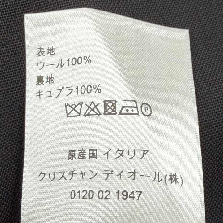 極美品▼DIOR ディオール オム 933C702A4884 ウール100% ロゴ入りボタン シングルジャケット テーラード ブラック 46 伊製 正規品 メンズ