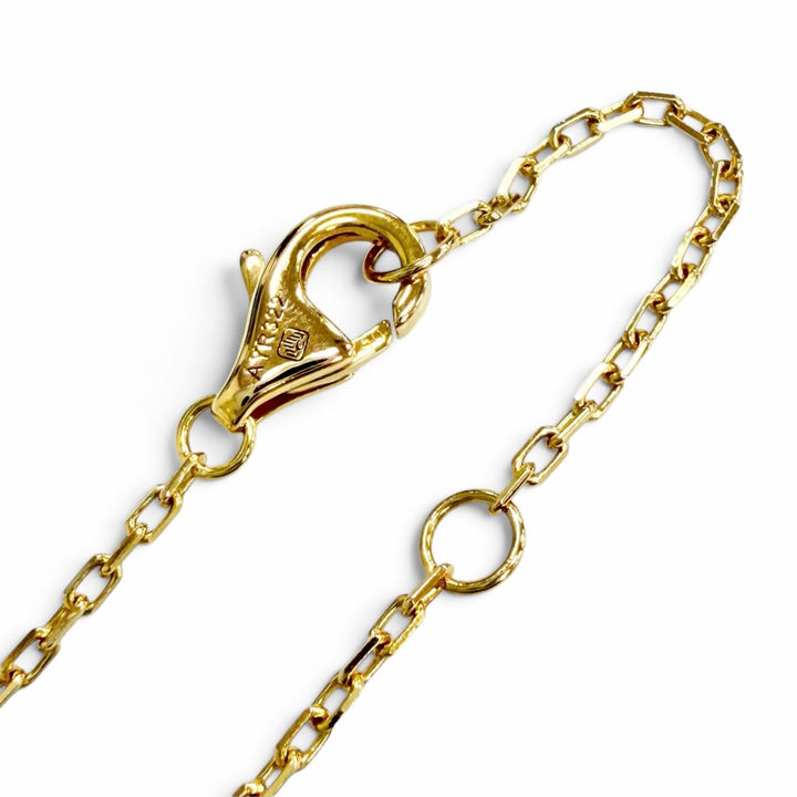 美品△Cartier カルティエ AYR322 トリニティ ドゥ カルティエ ダイヤモンド ネックレス 0.18ct 750 YG PG WG イエローゴールド 重量2.9g