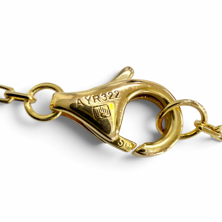 美品△Cartier カルティエ AYR322 トリニティ ドゥ カルティエ ダイヤモンド ネックレス 0.18ct 750 YG PG WG イエローゴールド 重量2.9g