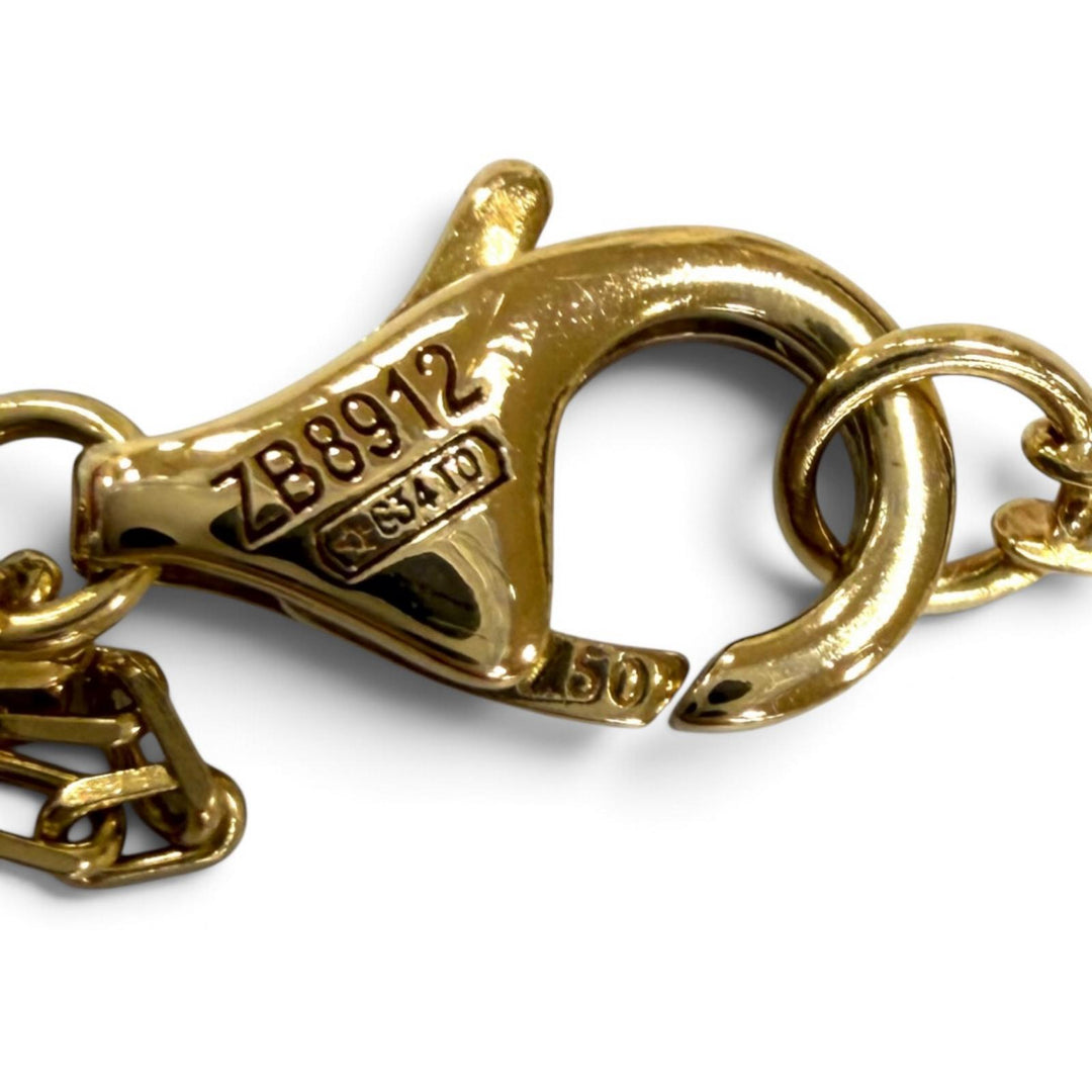 美品★Cartier カルティエ LOVE ブレスレット チェーン ダイヤモンド2石 750(YG) ラブサークル アクセサリー イエローゴールド 重量4.39g