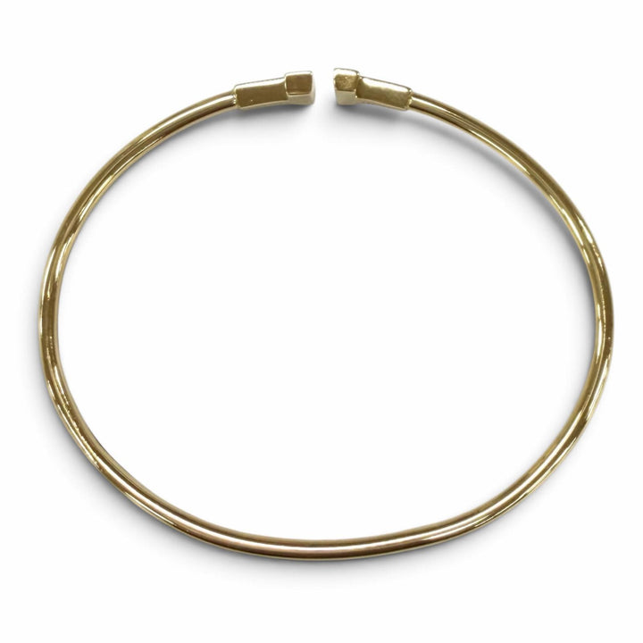 良品★TIFFANY&amp;Co. ティファニー ティファニーT ナロー ワイヤー ブレスレット AU750(YG) バングル イエローゴールド 重量5.92g
