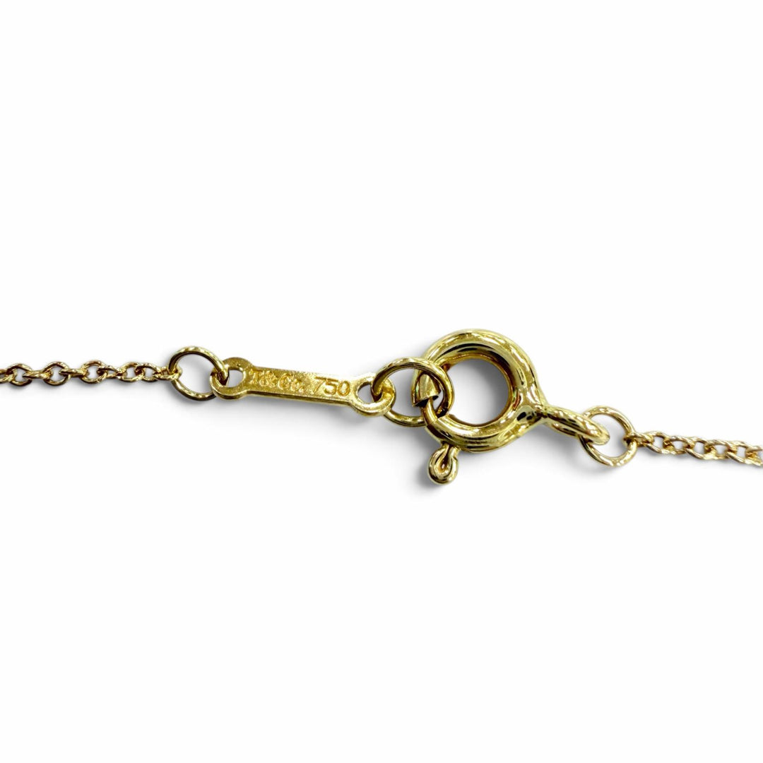 美品☆TIFFANY&amp;Co. ティファニー シュガースタック 750（YG）ピンクトルマリン ネックレス イエローゴールド ピンク 重量3.16g 箱付き