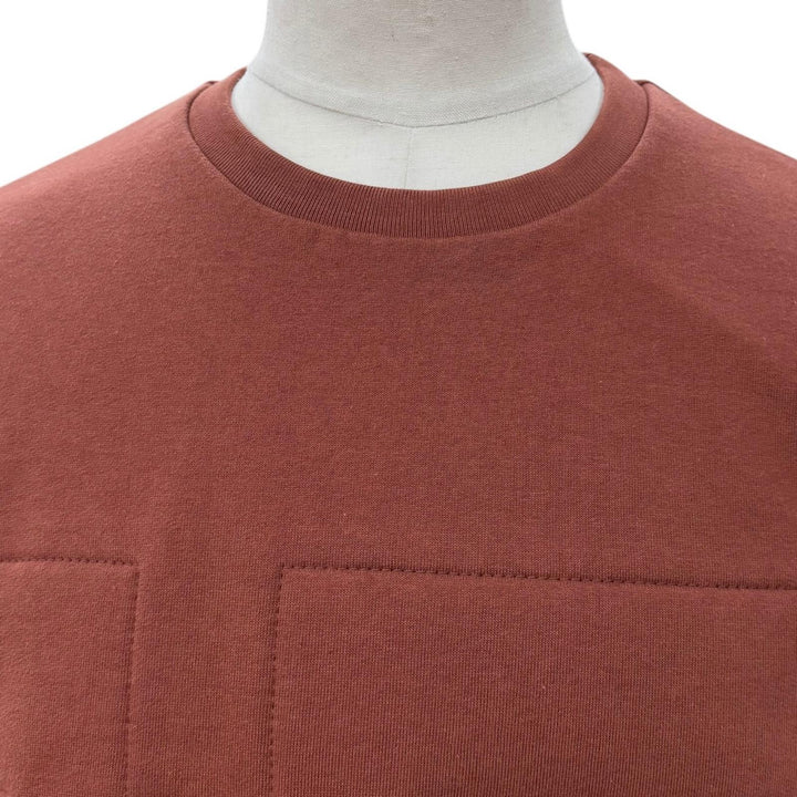 極美品▼HERMES エルメス コットン100% Hモチーフ クルーネック プルオーバー スウェット テラコッタ ブラウン S イタリア製 メンズ