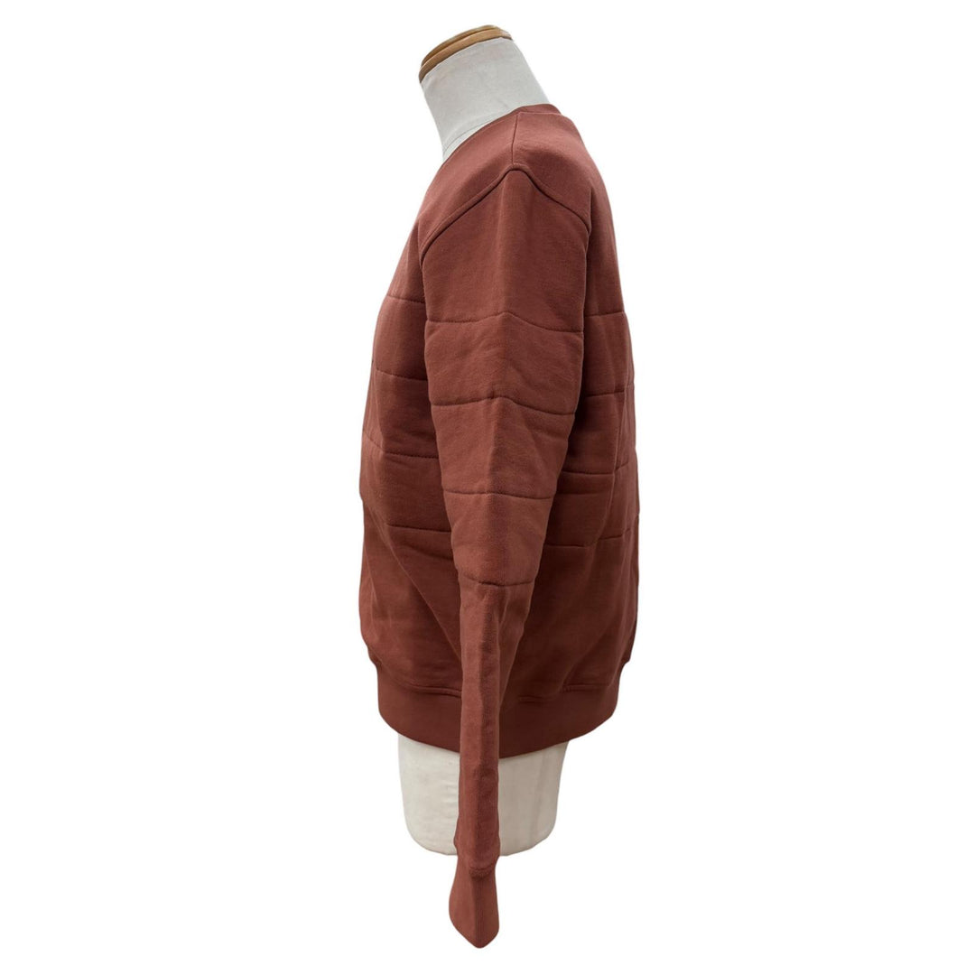 極美品▼HERMES エルメス コットン100% Hモチーフ クルーネック プルオーバー スウェット テラコッタ ブラウン S イタリア製 メンズ