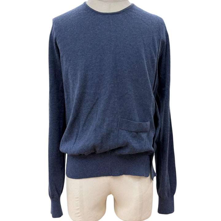 美品▼Maison Margiela 10 メゾンマルジェラ10 S50HA0689 コットン ウール ドッキング 再構築 カーディガン ニットセーター M 正規品