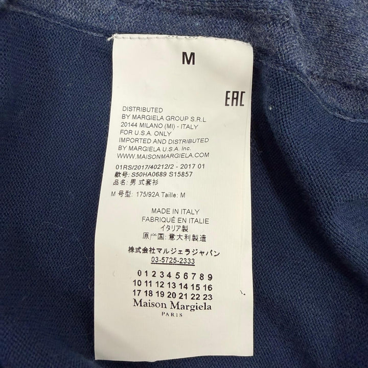 美品▼Maison Margiela 10 メゾンマルジェラ10 S50HA0689 コットン ウール ドッキング 再構築 カーディガン ニットセーター M 正規品