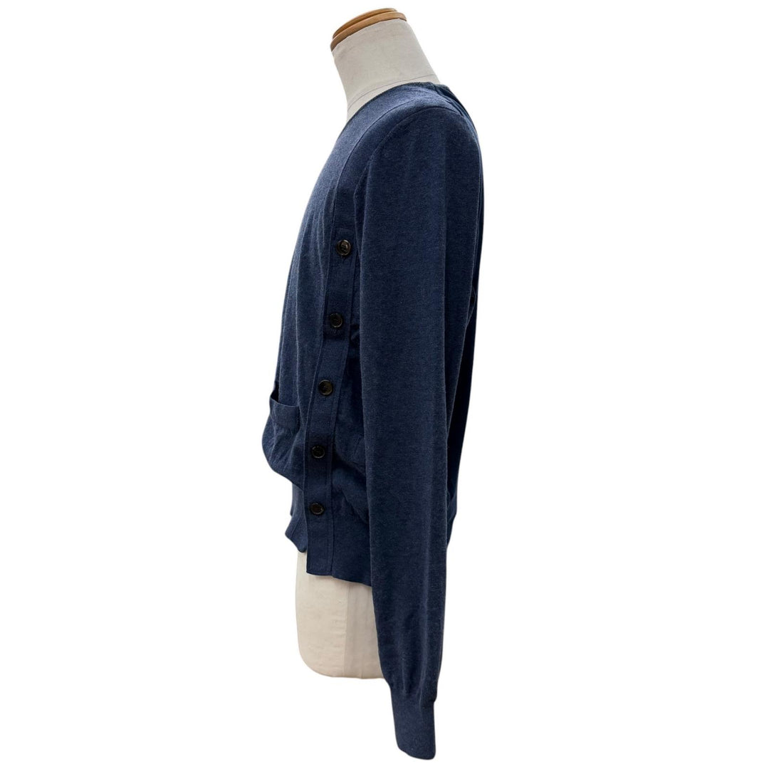 美品▼Maison Margiela 10 メゾンマルジェラ10 S50HA0689 コットン ウール ドッキング 再構築 カーディガン ニットセーター M 正規品