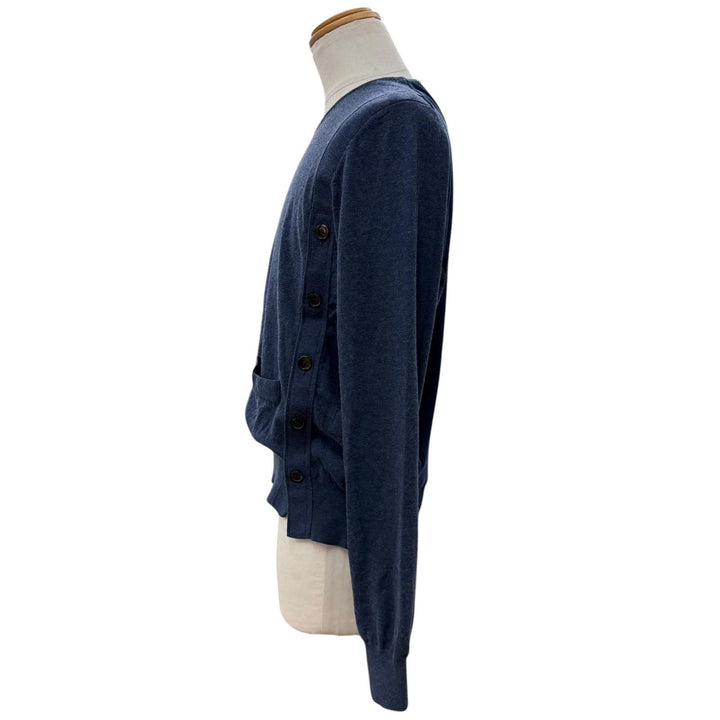 美品▼Maison Margiela 10 メゾンマルジェラ10 S50HA0689 コットン ウール ドッキング 再構築 カーディガン ニットセーター M 正規品