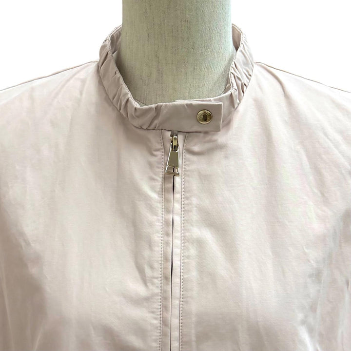 美品★MONCLER モンクレール 25SS K10931A00145 GRUI レザーロゴパッチ付 ZIP UP ベスト ピンク 1 イタリア製 正規品 レディース