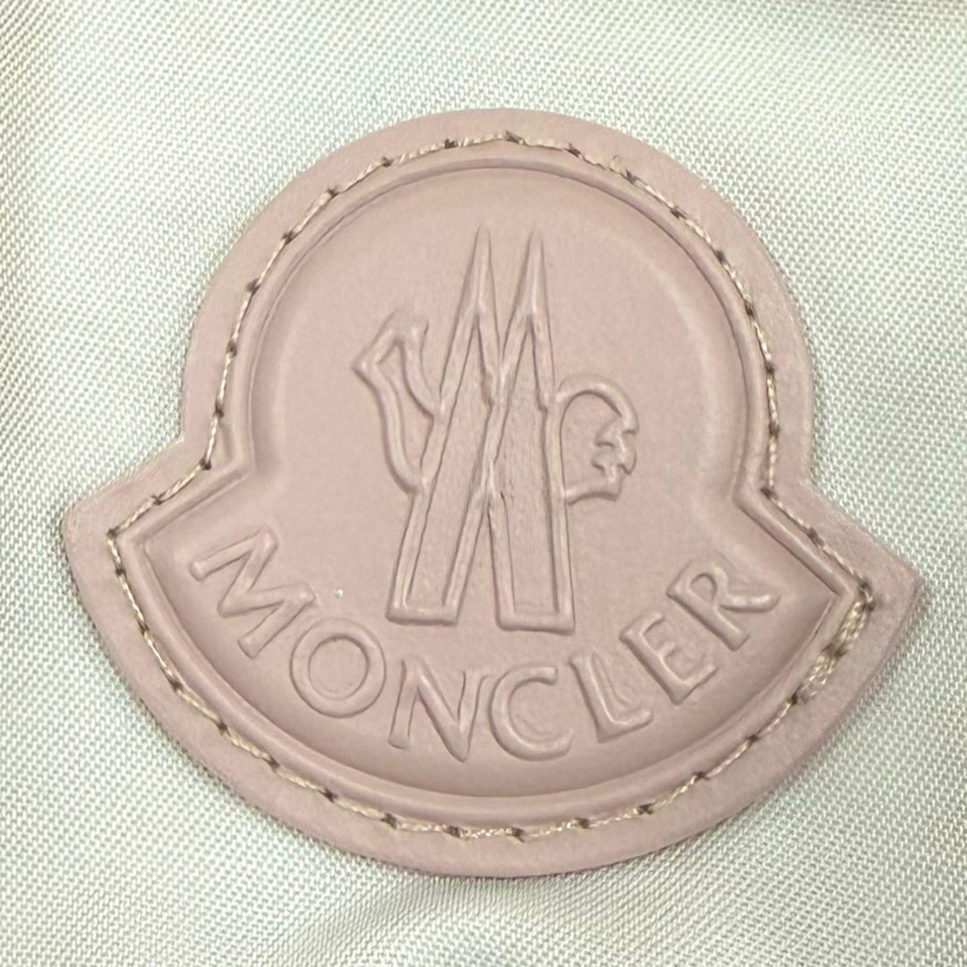 美品★MONCLER モンクレール 25SS K10931A00145 GRUI レザーロゴパッチ付 ZIP UP ベスト ピンク 1 イタリア製 正規品 レディース