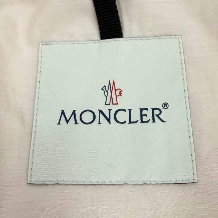 美品★MONCLER モンクレール 25SS K10931A00145 GRUI レザーロゴパッチ付 ZIP UP ベスト ピンク 1 イタリア製 正規品 レディース