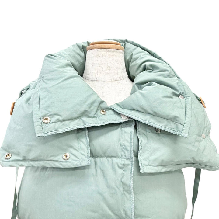 美品△MONCLER GENIUS 2 モンクレール ジーニアス 2 1952 2022年 BATTY コットン ロゴッペン フード付き ダウンベスト グリーン 0 正規品
