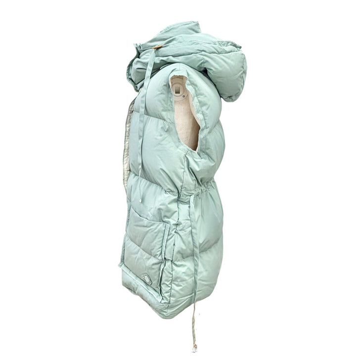 美品△MONCLER GENIUS 2 モンクレール ジーニアス 2 1952 2022年 BATTY コットン ロゴッペン フード付き ダウンベスト グリーン 0 正規品