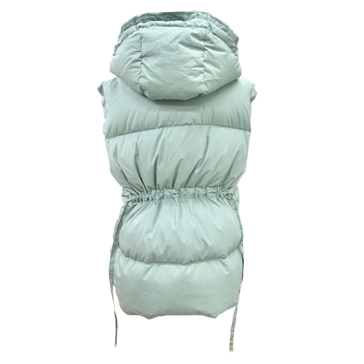 美品△MONCLER GENIUS 2 モンクレール ジーニアス 2 1952 2022年 BATTY コットン ロゴッペン フード付き ダウンベスト グリーン 0 正規品
