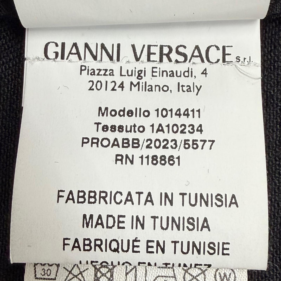 美品▼VERSACE ヴェルサーチ 2023年製 1014411 バロッコ メデューサボタン デニムジャケット 48 正規品 メンズ ガーメント・ハンガー付