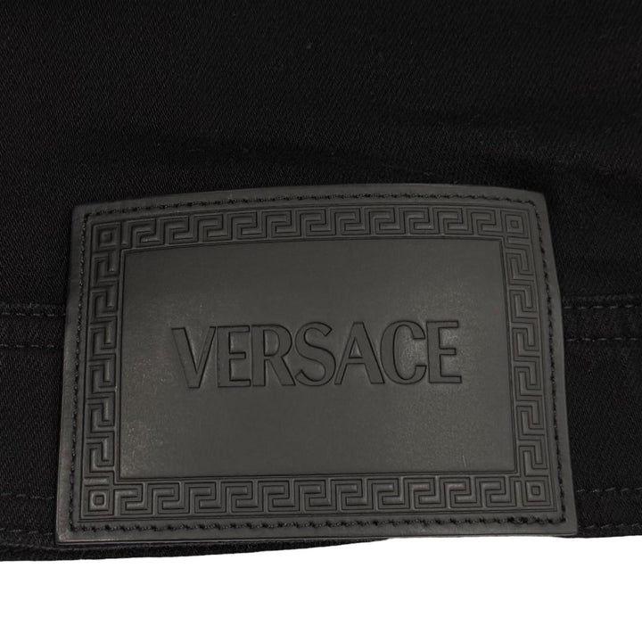 美品▼VERSACE ヴェルサーチ 2023年製 1014411 バロッコ メデューサボタン デニムジャケット 48 正規品 メンズ ガーメント・ハンガー付