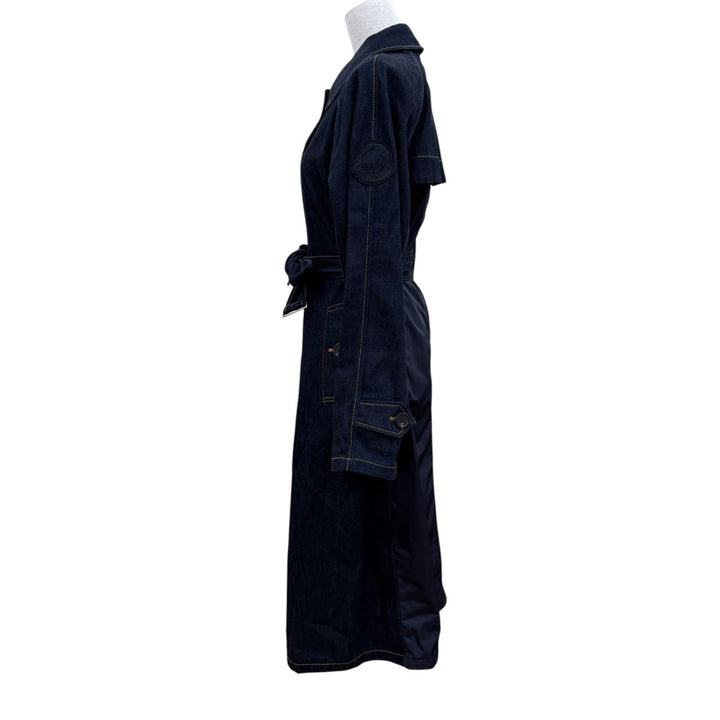 極美品☆MONCLER モンクレール F10931C72000 PISTACHE コットン ロゴワッペン付 デニムコート インディゴブルー 0 正規品 レディース