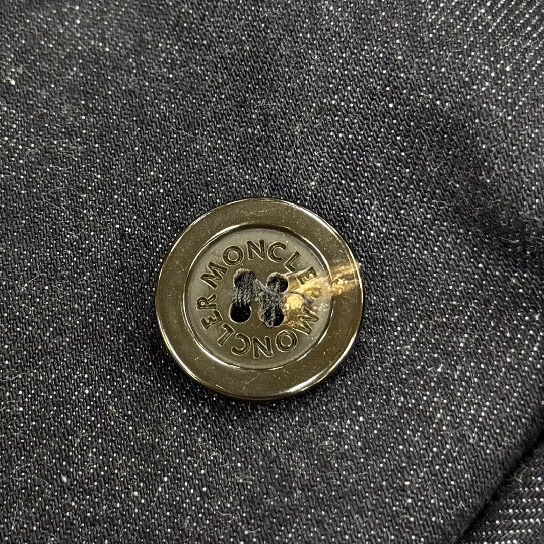 極美品☆MONCLER モンクレール F10931C72000 PISTACHE コットン ロゴワッペン付 デニムコート インディゴブルー 0 正規品 レディース