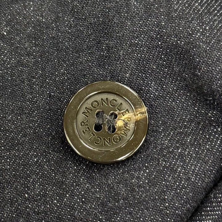 極美品☆MONCLER モンクレール F10931C72000 PISTACHE コットン ロゴワッペン付 デニムコート インディゴブルー 0 正規品 レディース