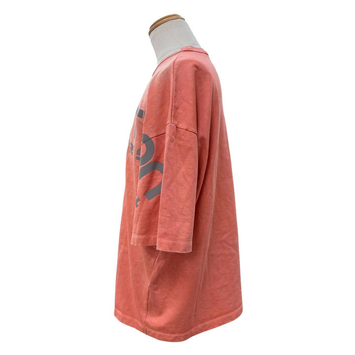 美品▼LOUIS VUITTON ルイヴィトン リフレクティブロゴ フェード加工 オーバーサイズ クルーネック 半袖Ｔシャツ ピンク XS 正規品