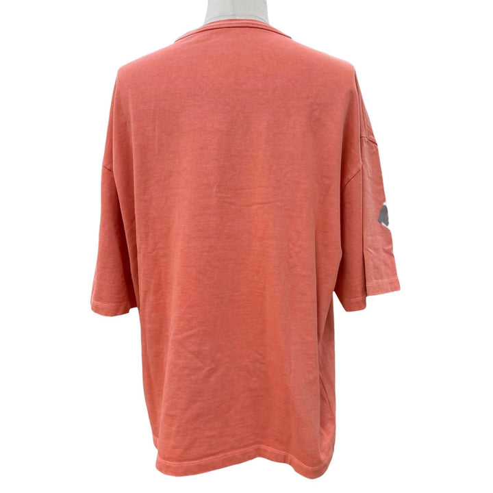 美品▼LOUIS VUITTON ルイヴィトン リフレクティブロゴ フェード加工 オーバーサイズ クルーネック 半袖Ｔシャツ ピンク XS 正規品