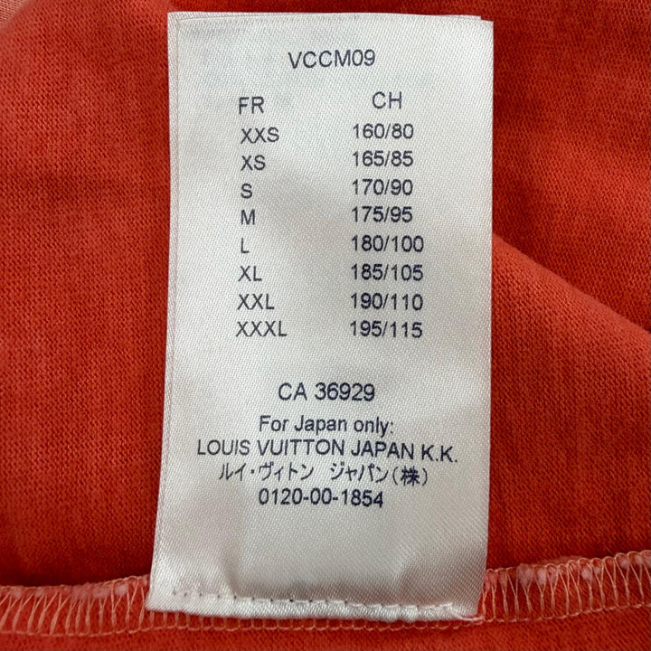 美品▼LOUIS VUITTON ルイヴィトン リフレクティブロゴ フェード加工 オーバーサイズ クルーネック 半袖Ｔシャツ ピンク XS 正規品