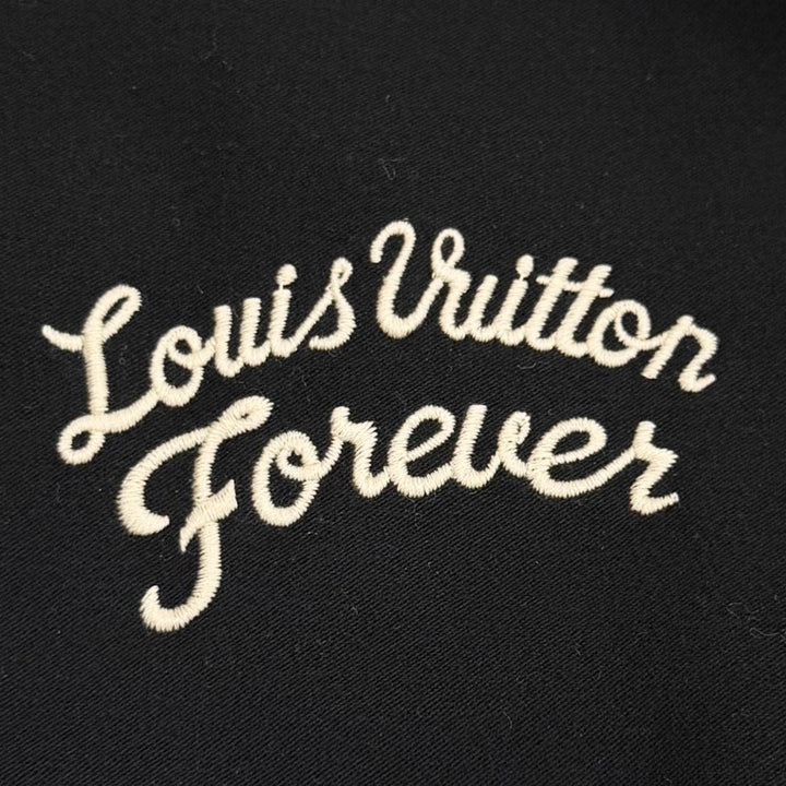 極美品▼LOUIS VUITTON ルイヴィトン 羊革 ラムレザー ヴァーシティジャケット ブルゾン スタジャン ブラック ベージュ 50 正規品 メンズ