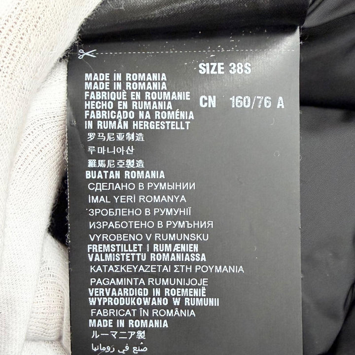 極美品△PRADA プラダ 291119 S162 774 ナイロン シルク ベルト付き ダイヤモンドキルティング ジップアップ ダウンコート ブラック 38