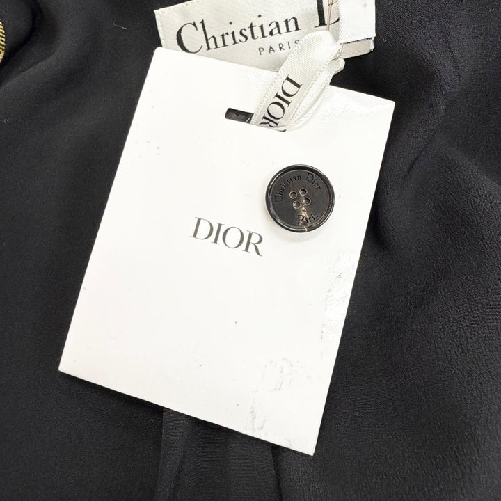 未使用品△Christian Dior クリスチャンディオール 241V06A1065 チェック柄 ロゴボタン ダブルブレスト フィット ジャケット 38 正規品